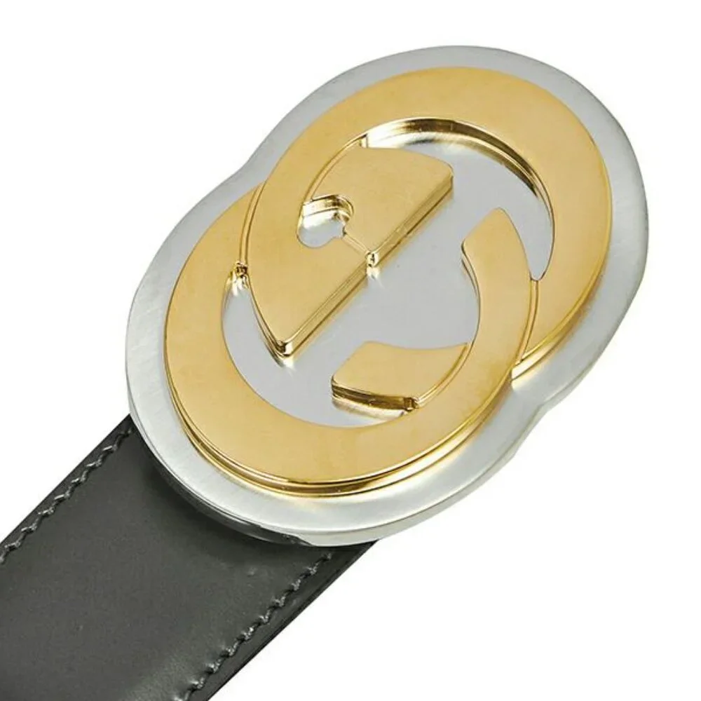 Gucci Belt Interlocking G Dark Gray - Picture 3 of 8